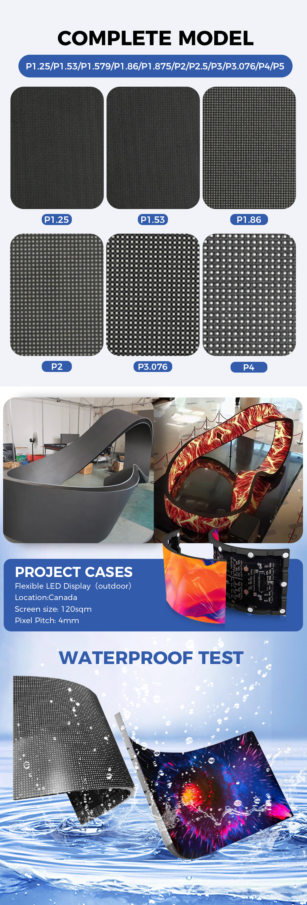 Flexible outdoor LED Display COMPLETE MODEL