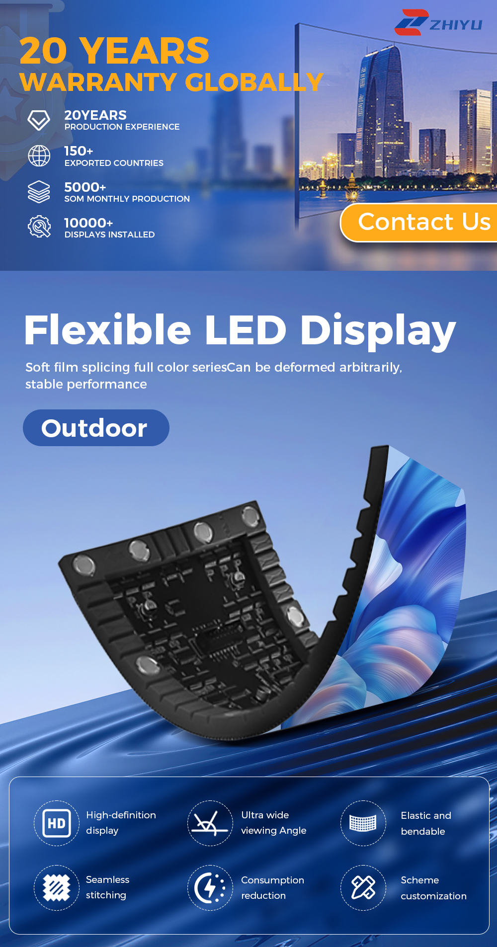 Flexible outdoor LED Display