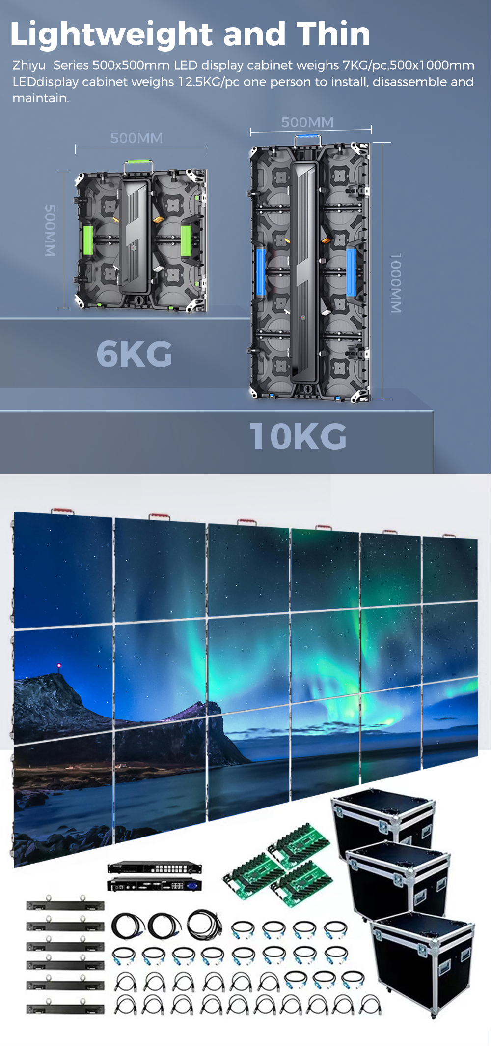 LED INDOOR RENTAL SCREEN Lightweight and Thin