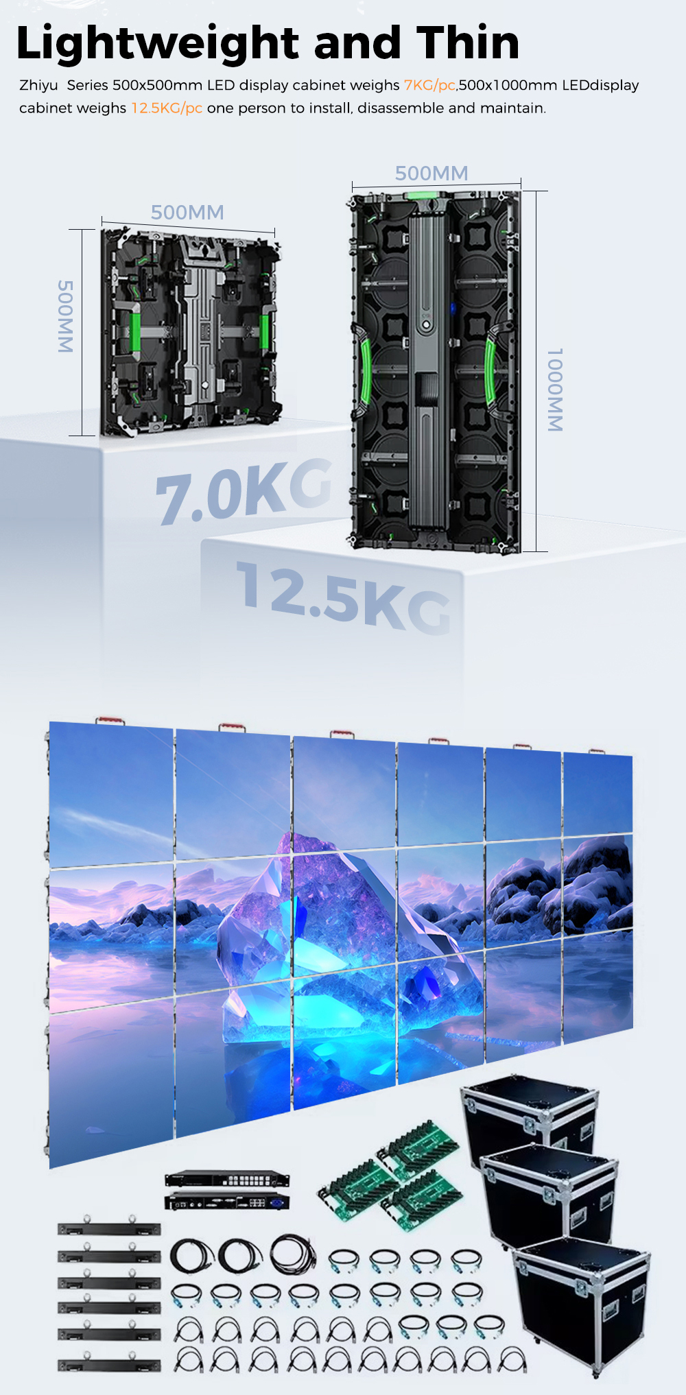 LED OUTDOOR RENTAL SCREEN Lightweight and Thin