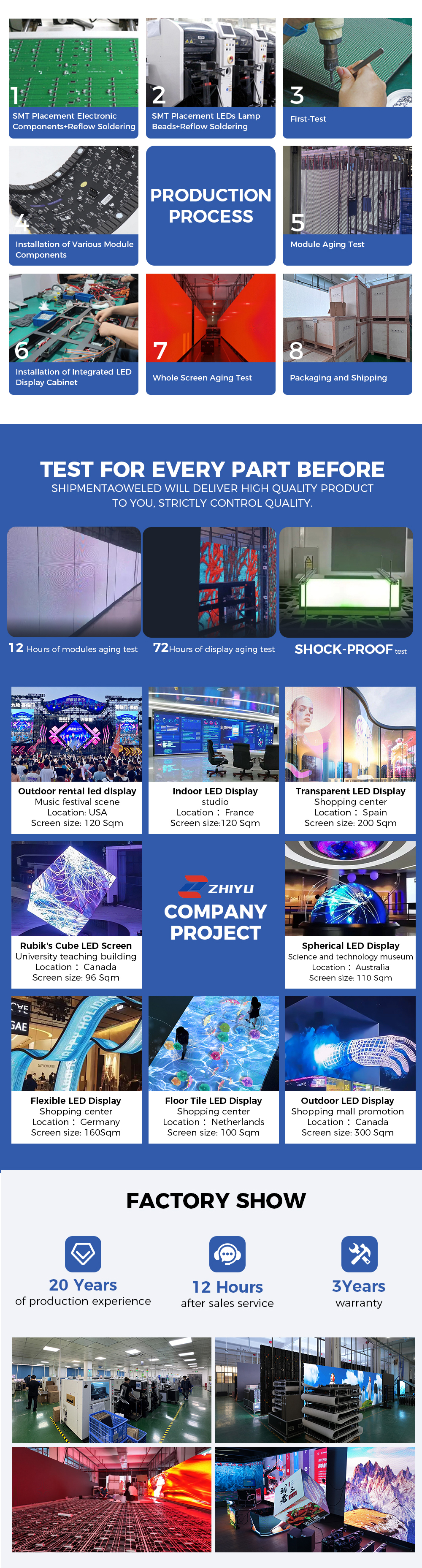 ZHIYU Flexible indoor LED Display FACTORY SHOW