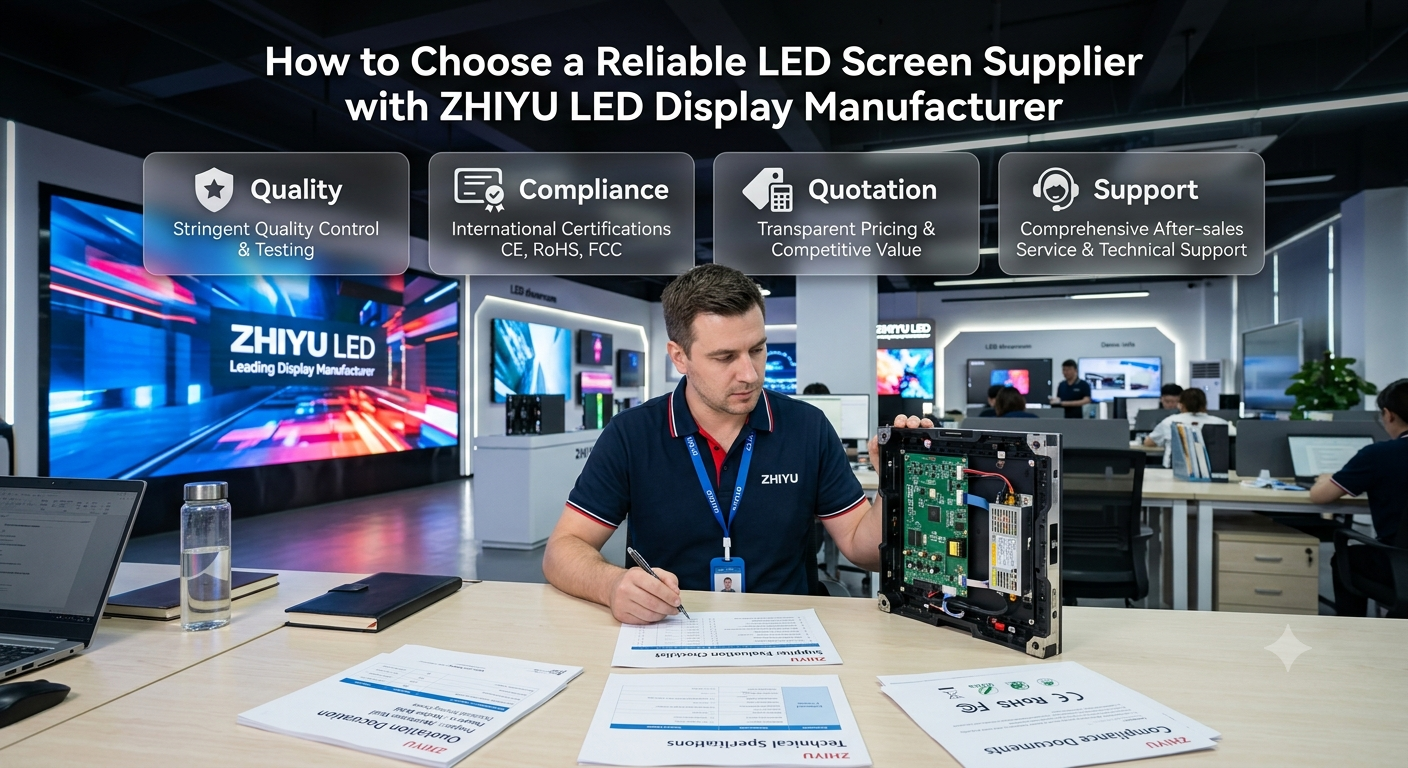 How to choose a reliable LED screen supplier with ZHIYU LED display manufacturer